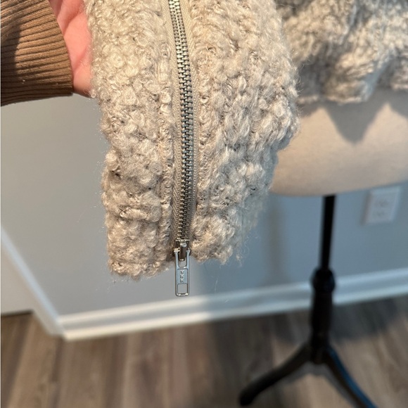 Anthropologie Greylin Jacket Beige Boucle Wool Blend Northland Moto size Small - Picture 6 of 11